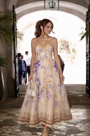 дамска рокля  с  шарки  AS7539