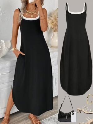 set pantaloni scurti dama cu in camasa 2510 negru