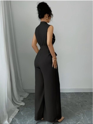 set pantaloni scurti dama cu in camasa 2510 negru
