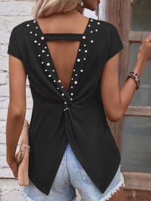 set pantaloni scurti dama cu in camasa 2510 negru