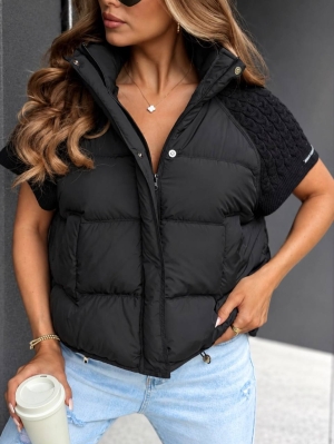 set pantaloni scurti dama cu in camasa 2510 negru