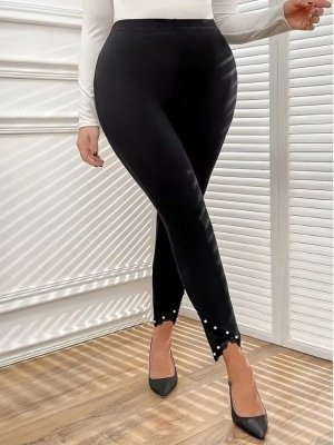 👗 Клин с висока талия и перлени украшения. J72554