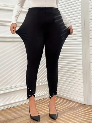 👗 Клин с висока талия и перлени украшения. J72554