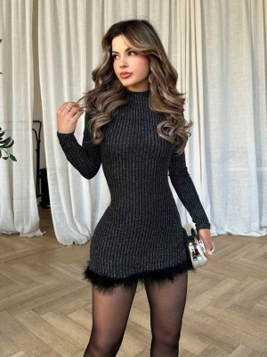 set pantaloni scurti dama cu in camasa 2510 negru
